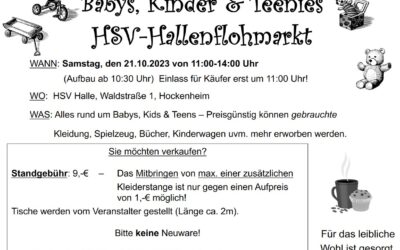 Großer Baby-, Kinder- und Teenieflohmarkt in Hockenheim