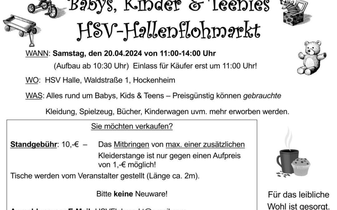 HSV-Hallenflohmarkt: Babys, Kinder, Teenies